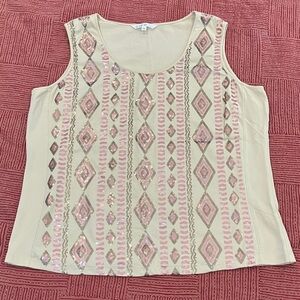 Cleo women’s XXL sequined tank / camisole top